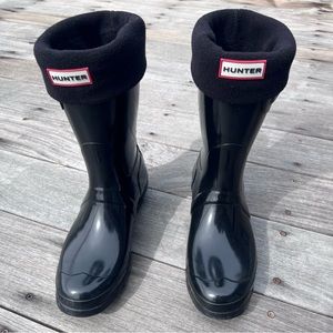 Black Hunter Original Short Gloss Rain Boots & Liners